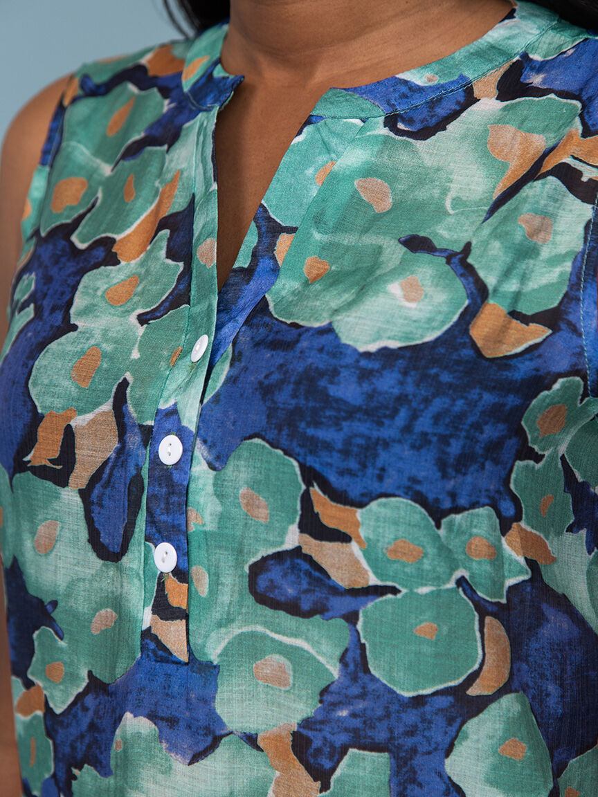 Pastel Garden Sleeveless Top  Image 5