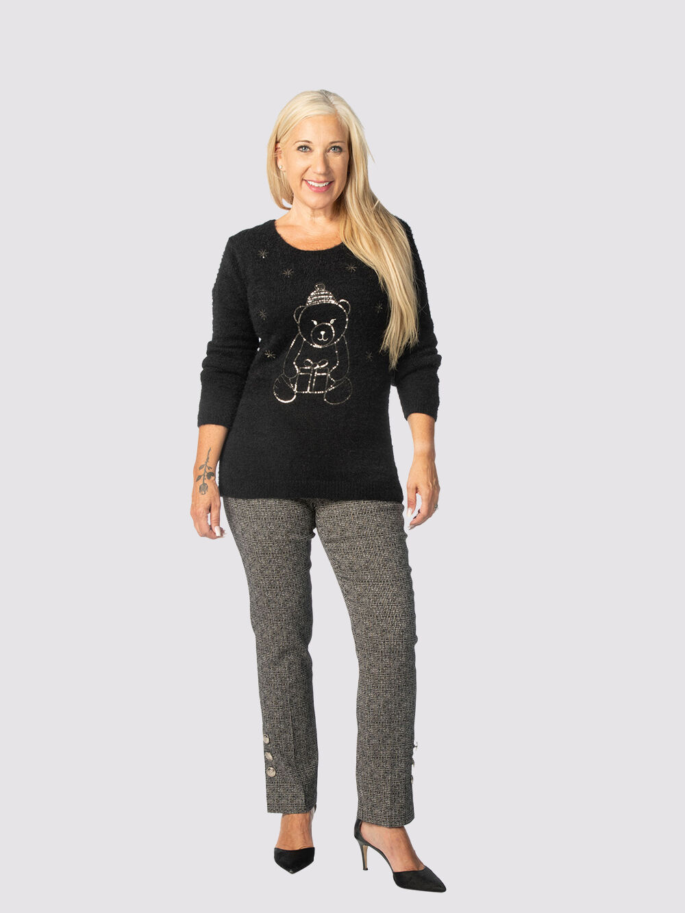 Holiday Teddy Bear Sweater Image 2