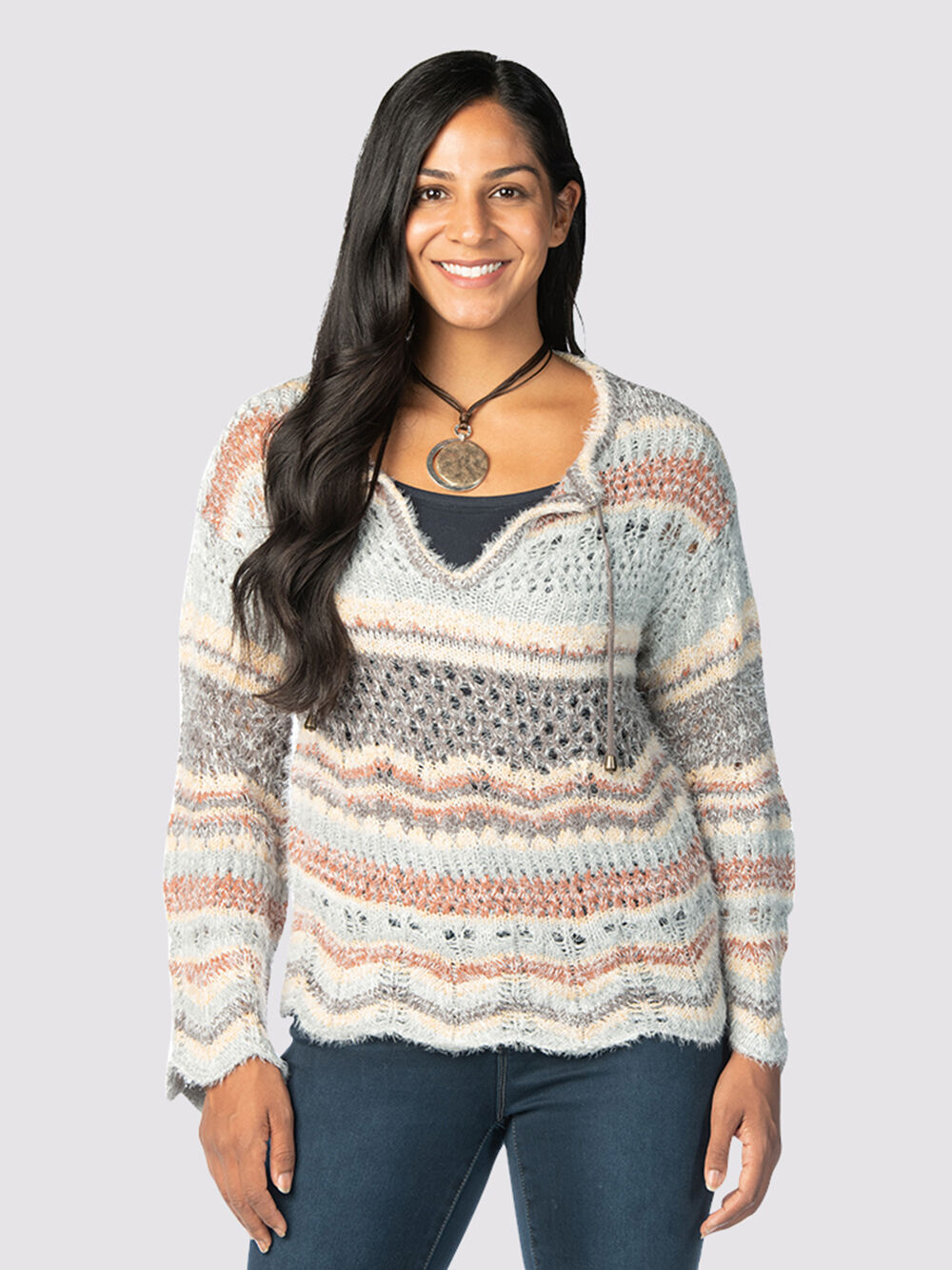 Boho-Chic Bell Sweater Image 2