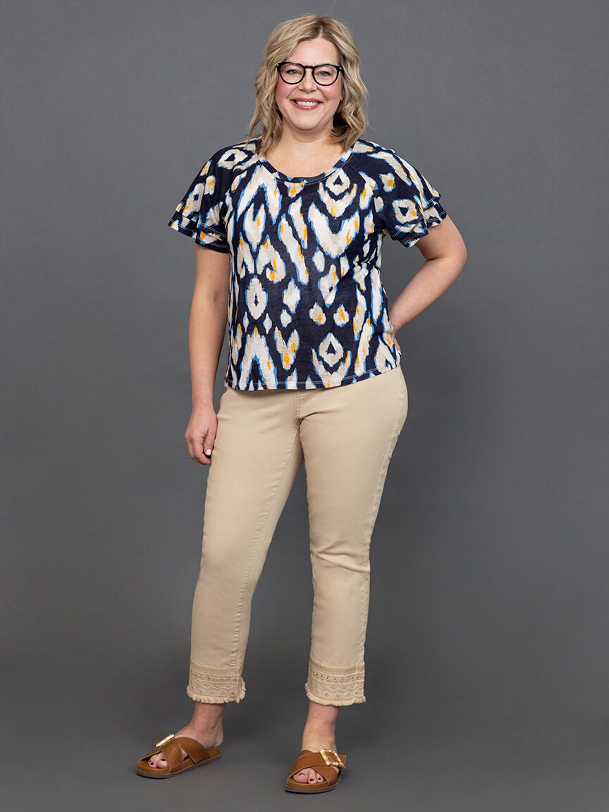 Audrey Pull On Straight Jeans Image 1