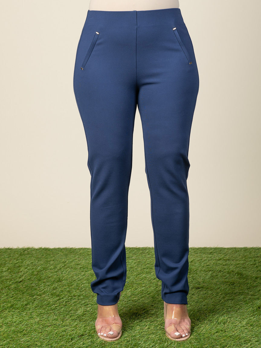 Pull-On Slim Leg Trousers