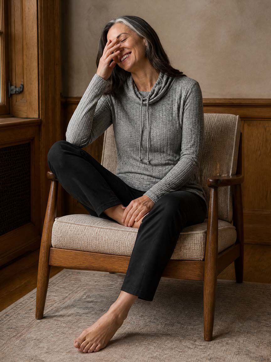 Long Sleeve Cowl Neck Top