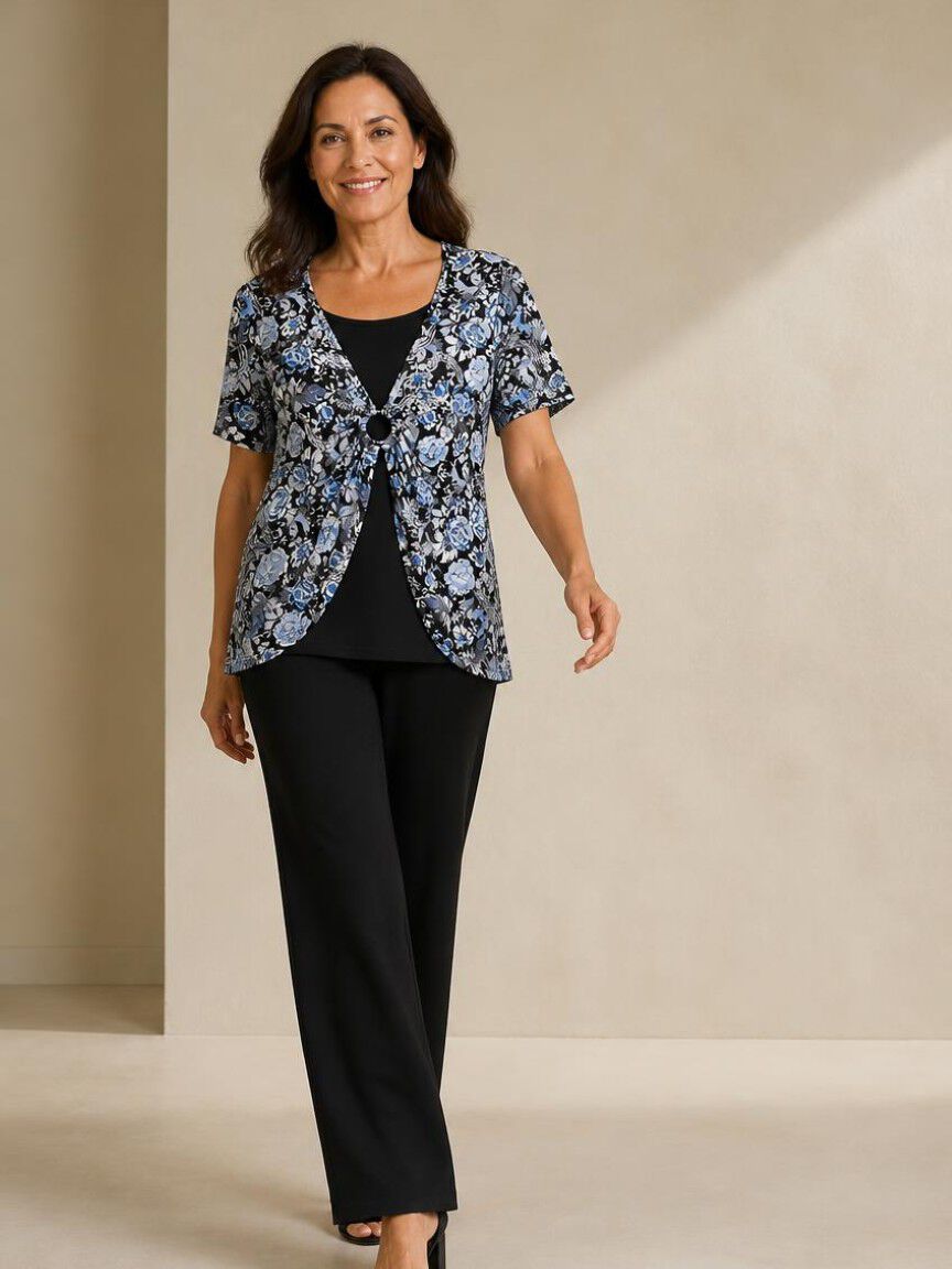 Short Sleeve Layered Top