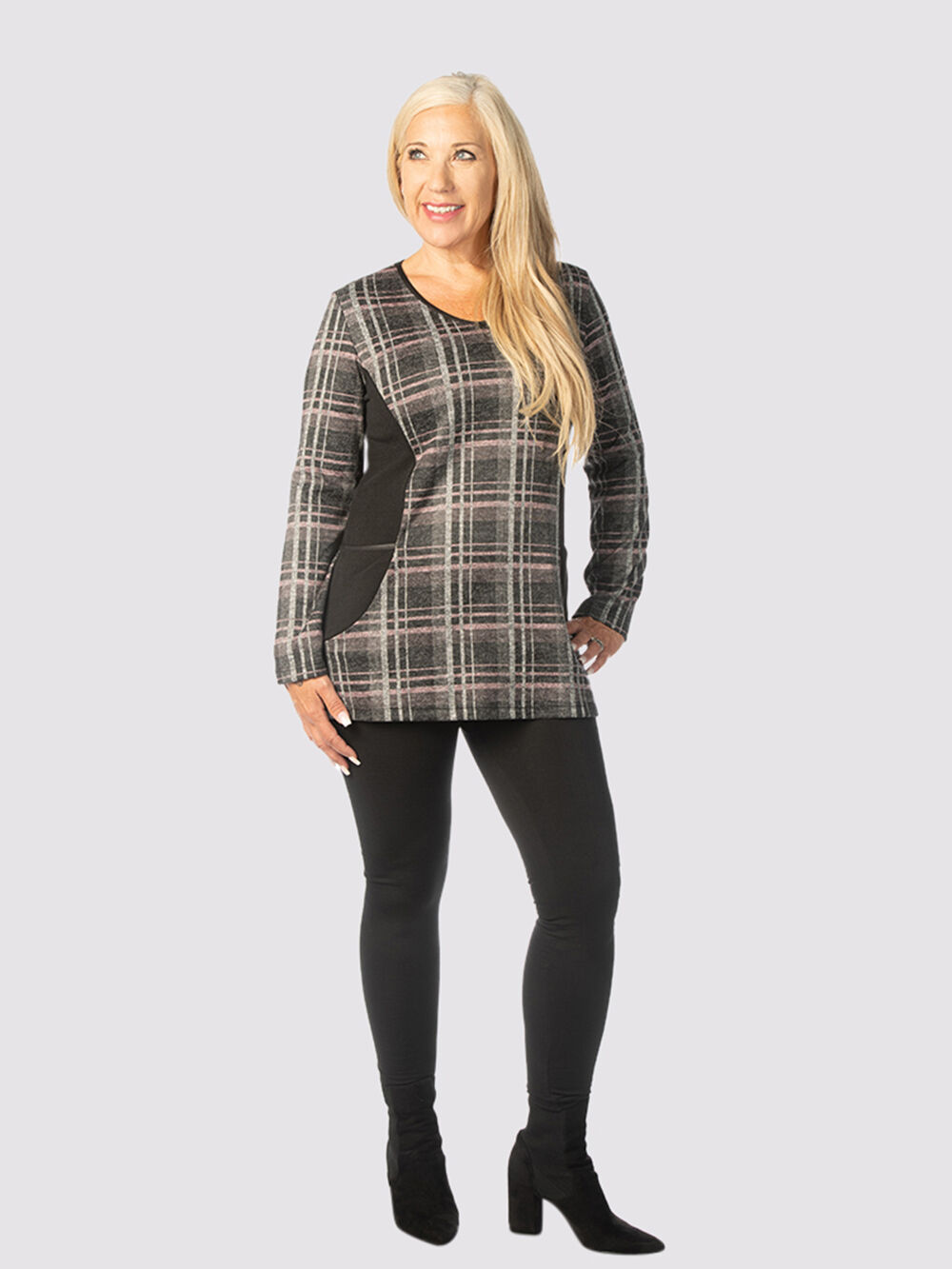 Modernly Plaid Sweater Tunic