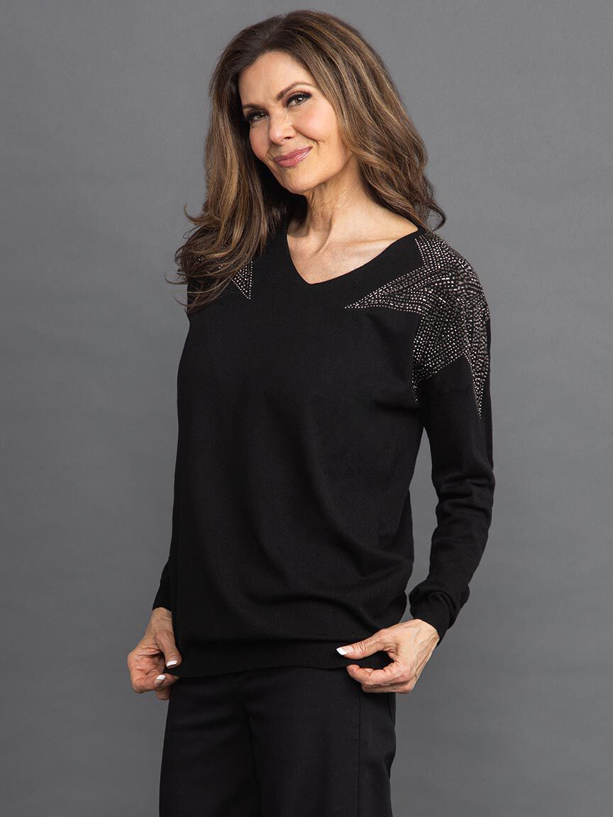 Star Studded Knit Sweater Image 2