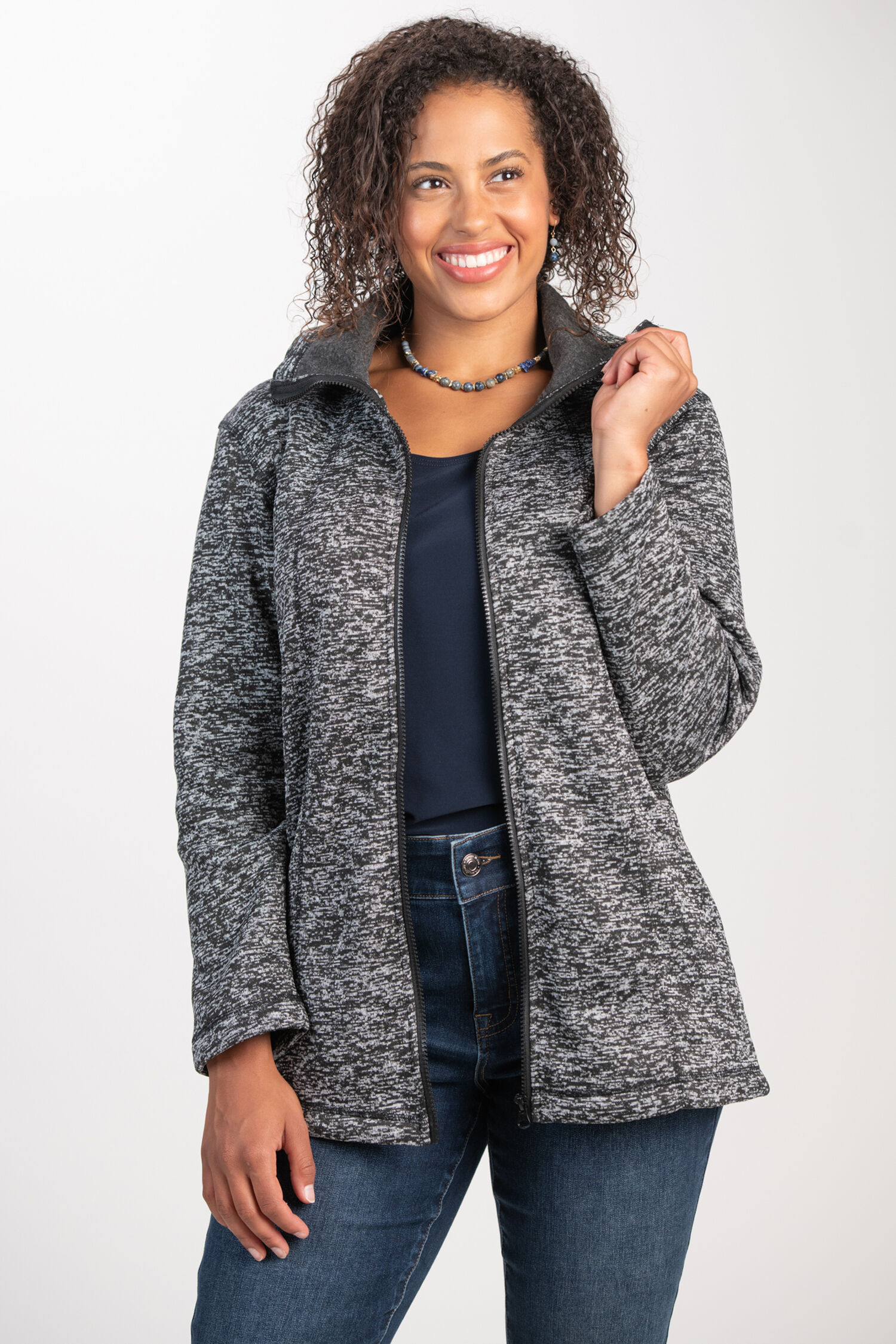 Zip-Up Jacket w/ Hood Image 1