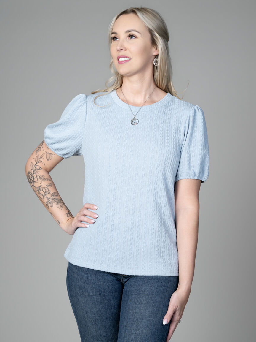 Short Sleeve Knit Top