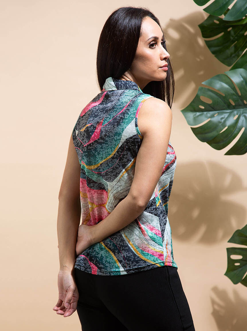 Sleeveless Burnout Blouse Image 4