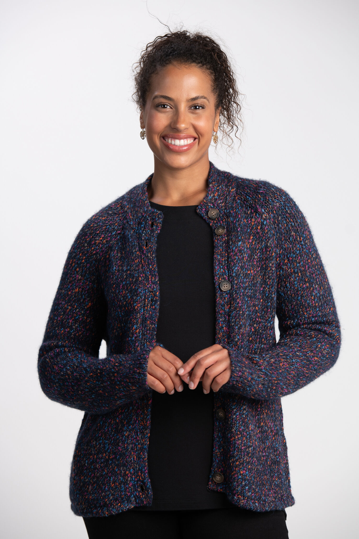 Space Dyed Knit Cardigan Image 3