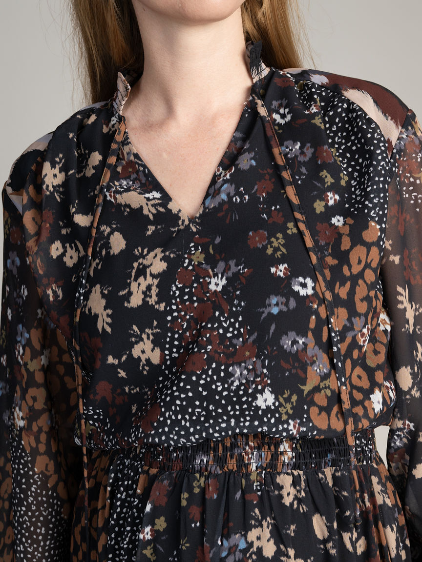 Sheer Sleeve Maxi Dress