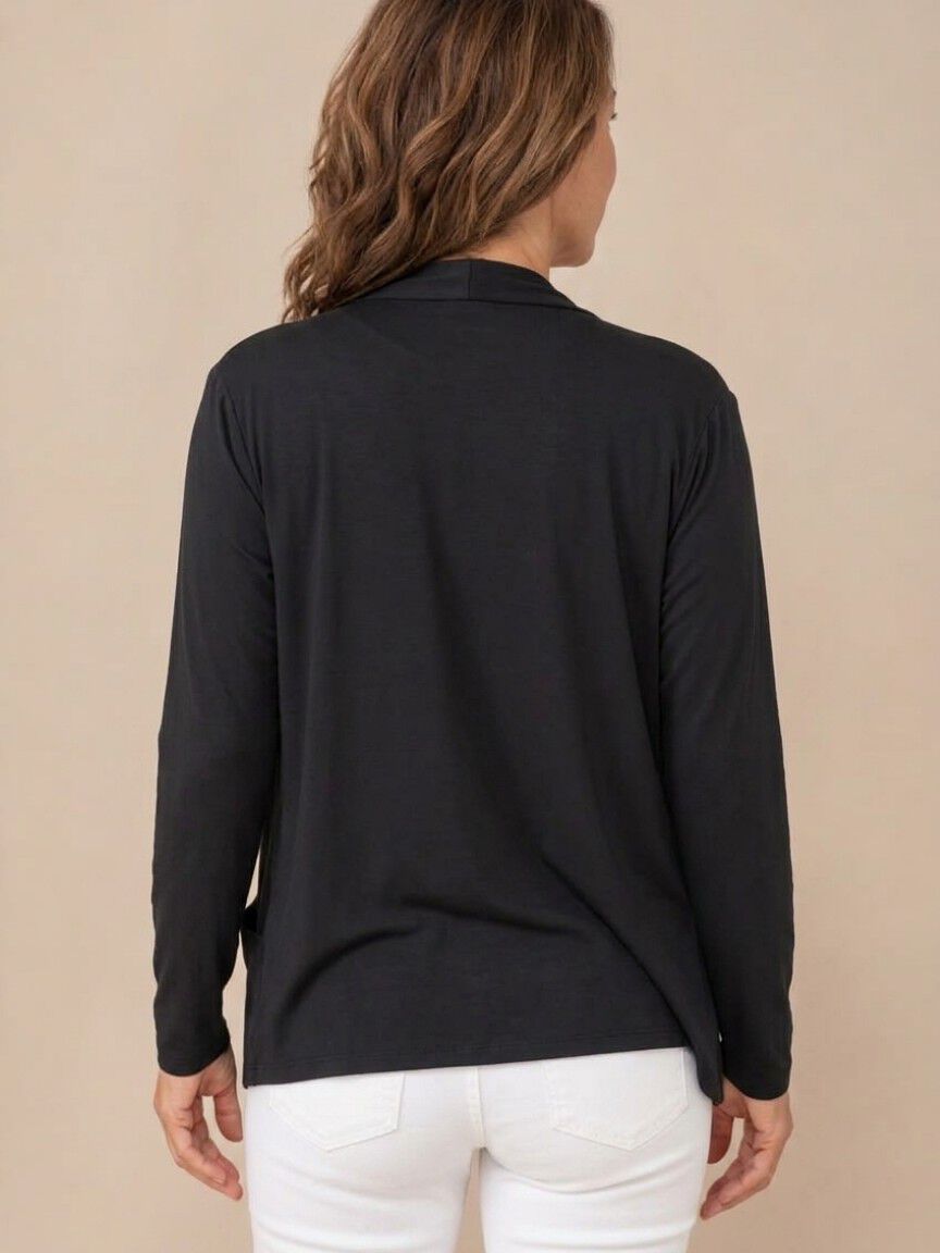 Open Front Cardigan With Pockets