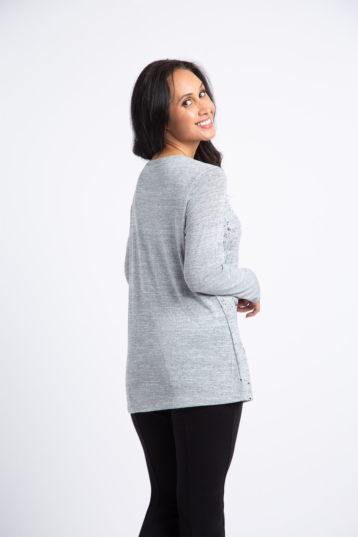 Long Sleeve Rhinestone Tee  Image 3