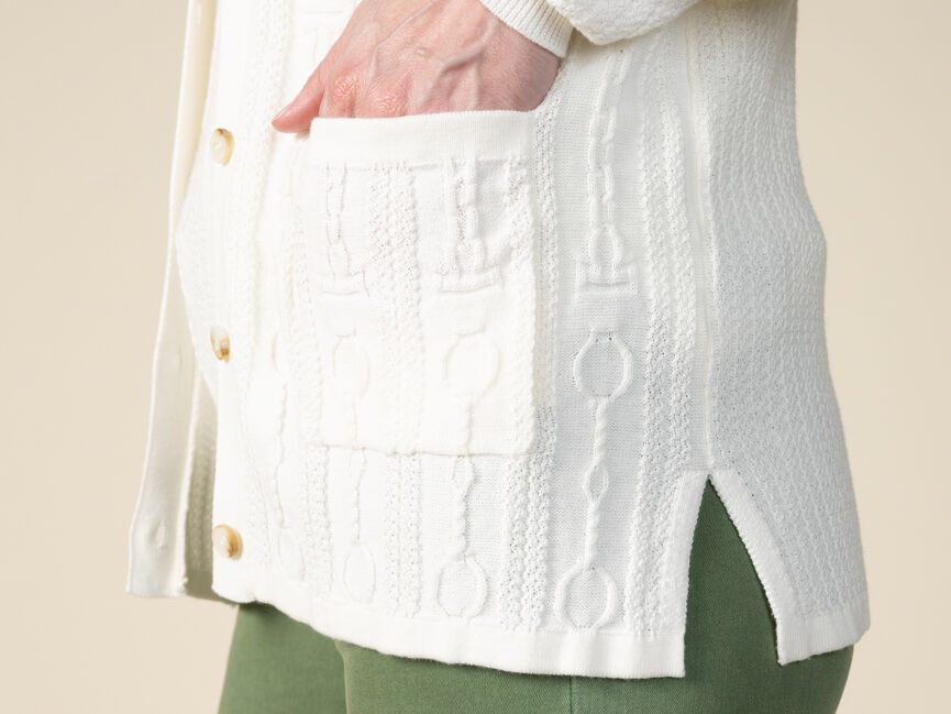 Long Sleeve Cable Knit Sweater Twin Set