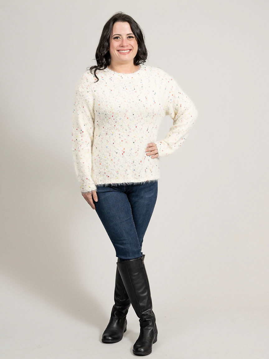 Confetti Boucle Yarn Sweater