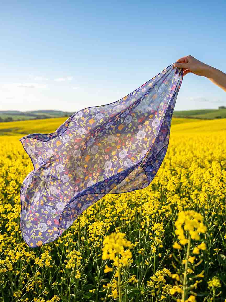 Lightweight Floral Scarf