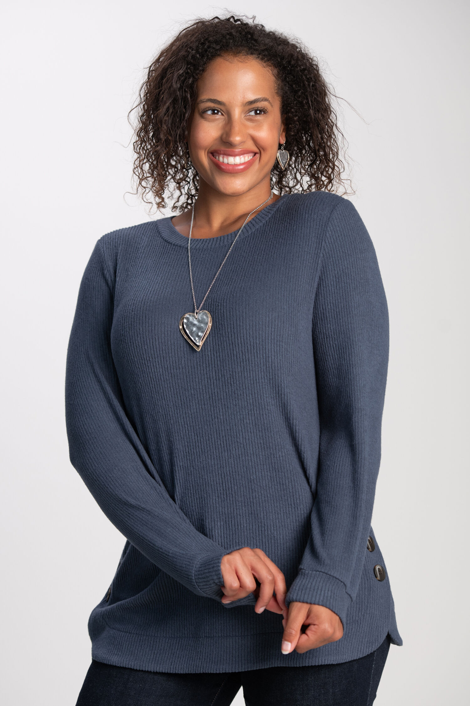 Long Sleeve Top w/ Buttons  Image 1