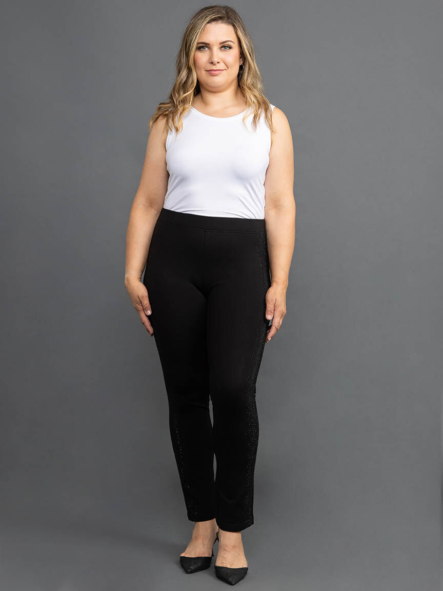 Pull On Pant w/ Hotfix and Lace Image 1