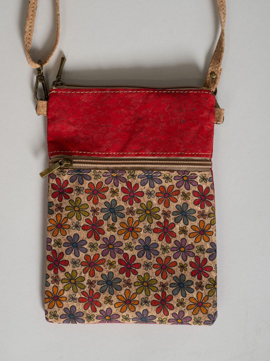 Faux Cork Crossbody Bag