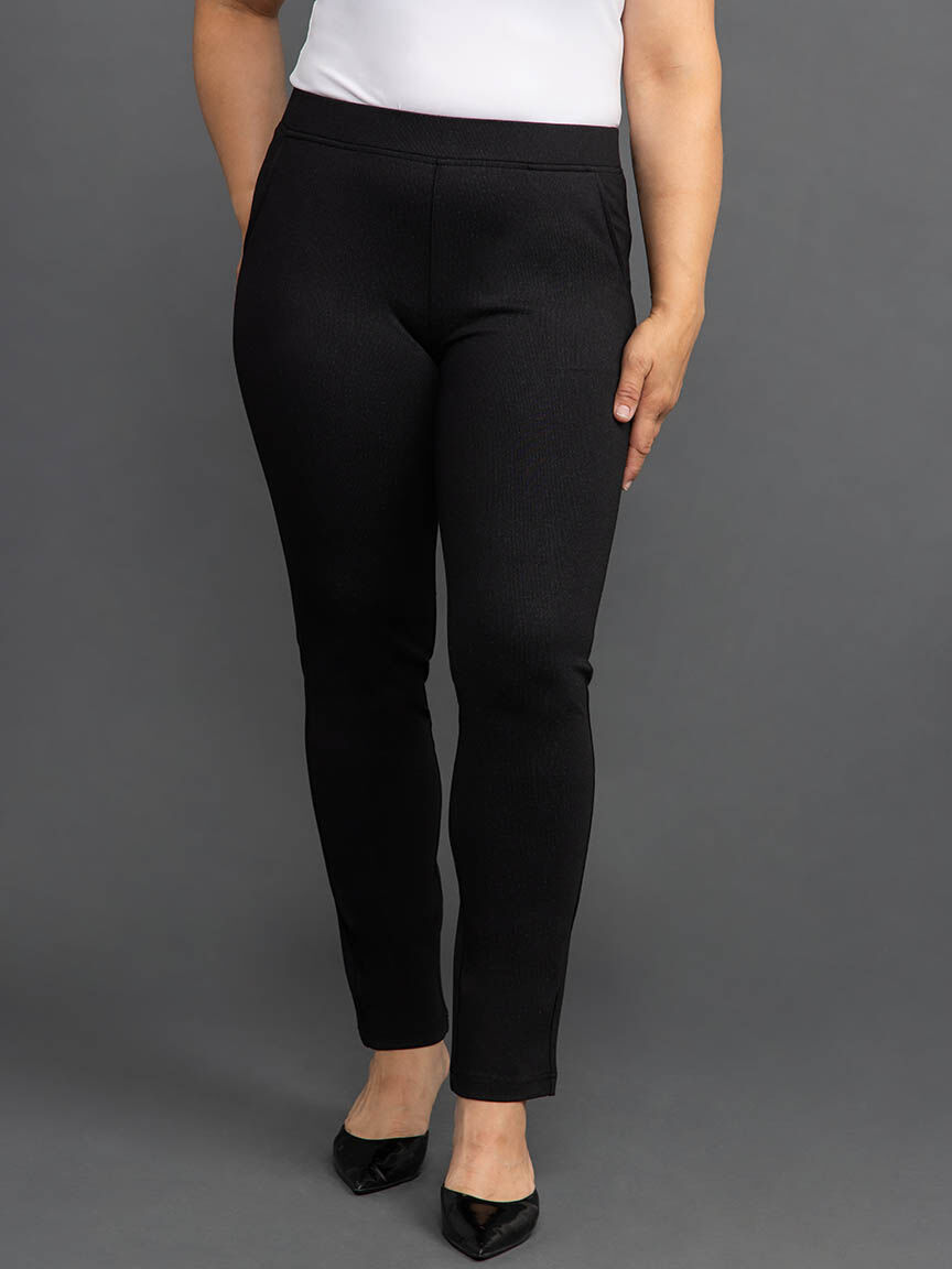 Pull On Slim Cut Pants Image 2