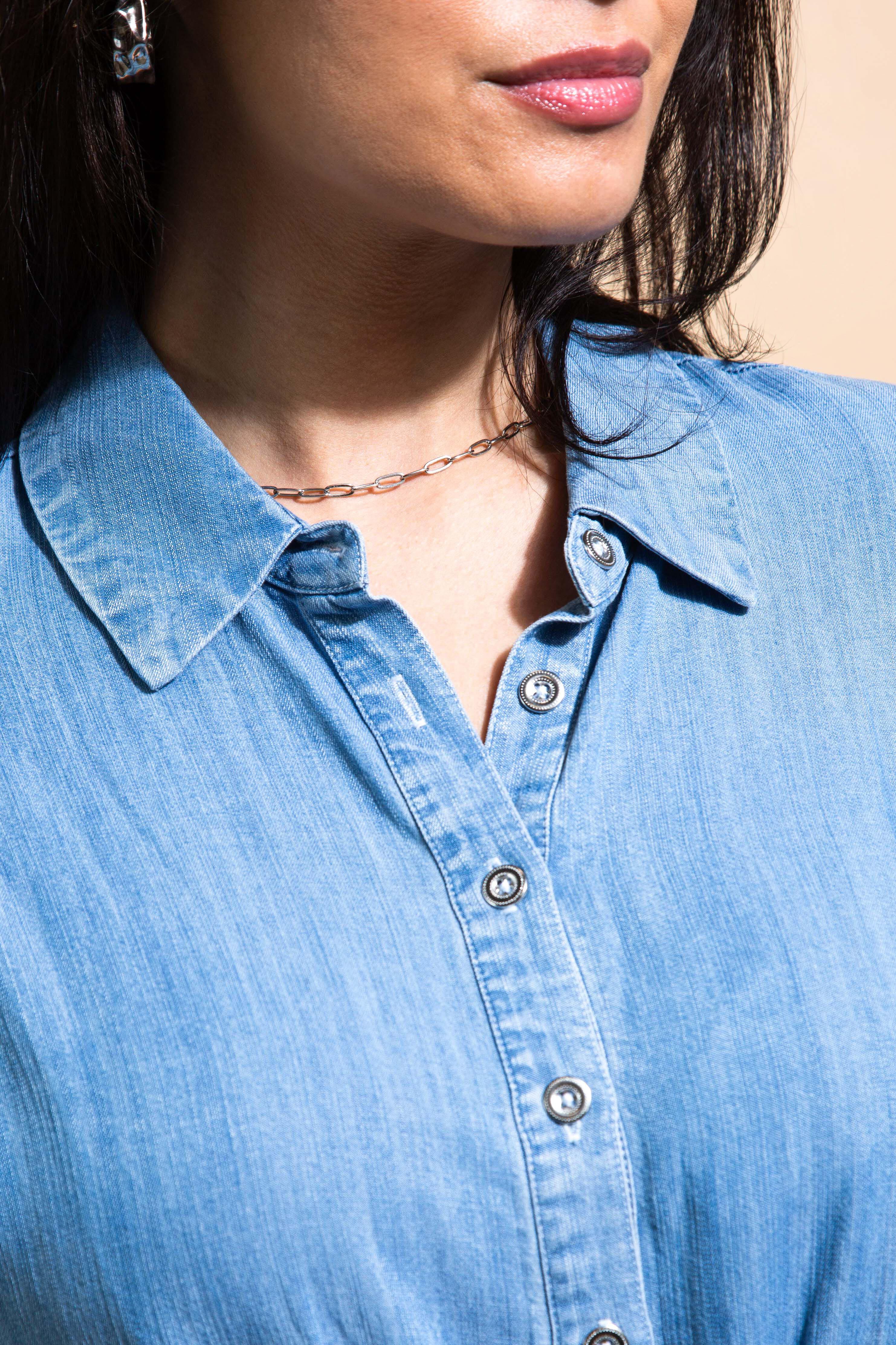 Belted Midi Shirt Dress Image 5