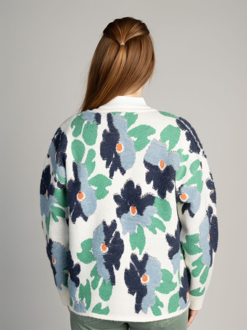 Floral Button-Up Cardigan