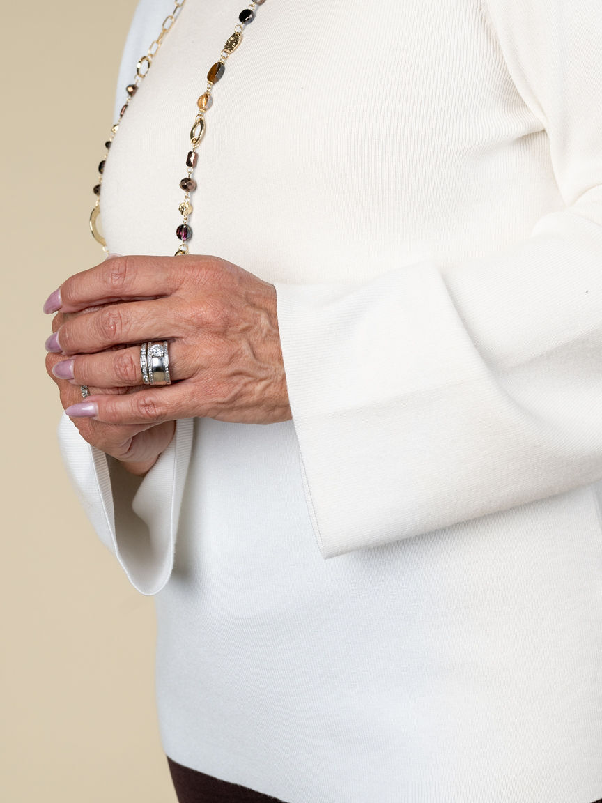 Long Sleeve Funnel Neck Sweater