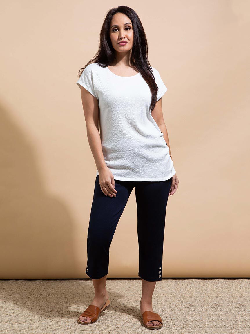 Cap Sleeve Top w/ Side Rouching Image 1