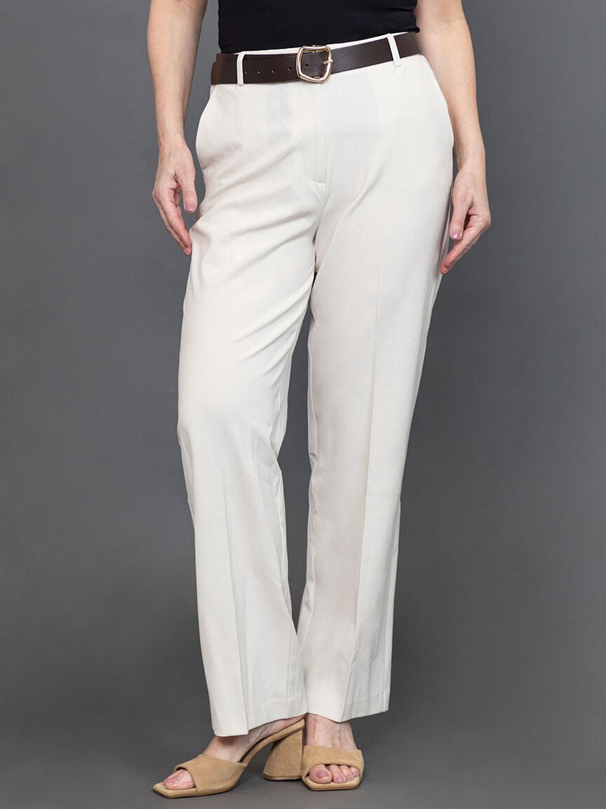 Straight Leg Pant with Belt Image 2