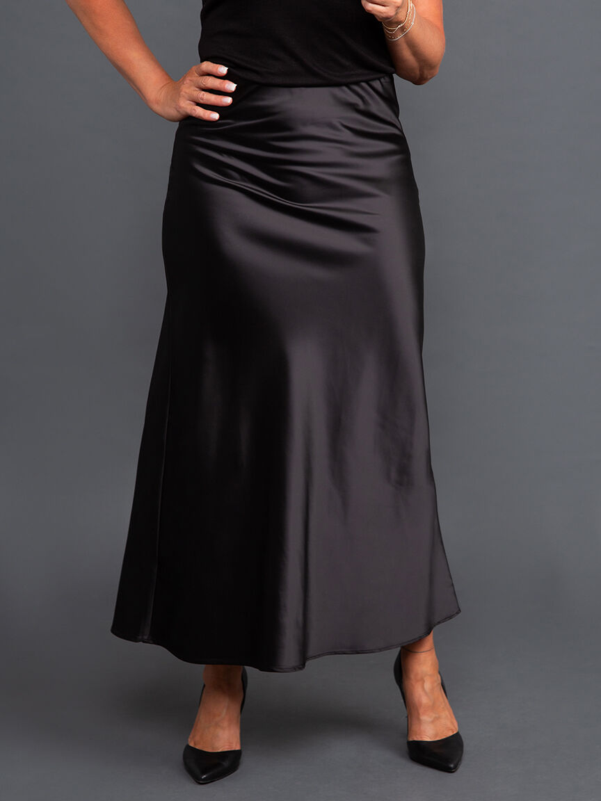 Satin Maxi Skirt Image 2