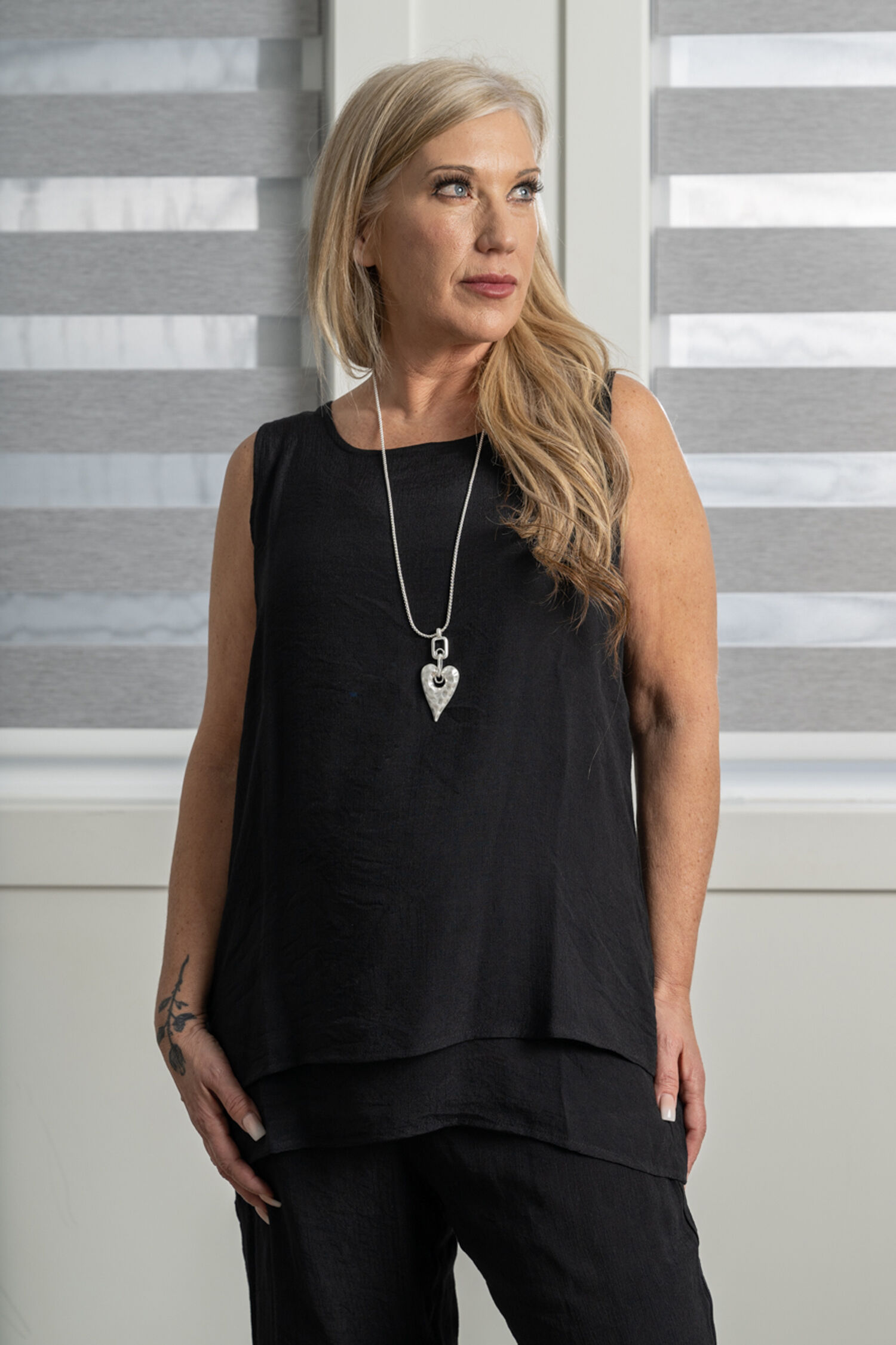 Layered Crew Neck Tank Image 2