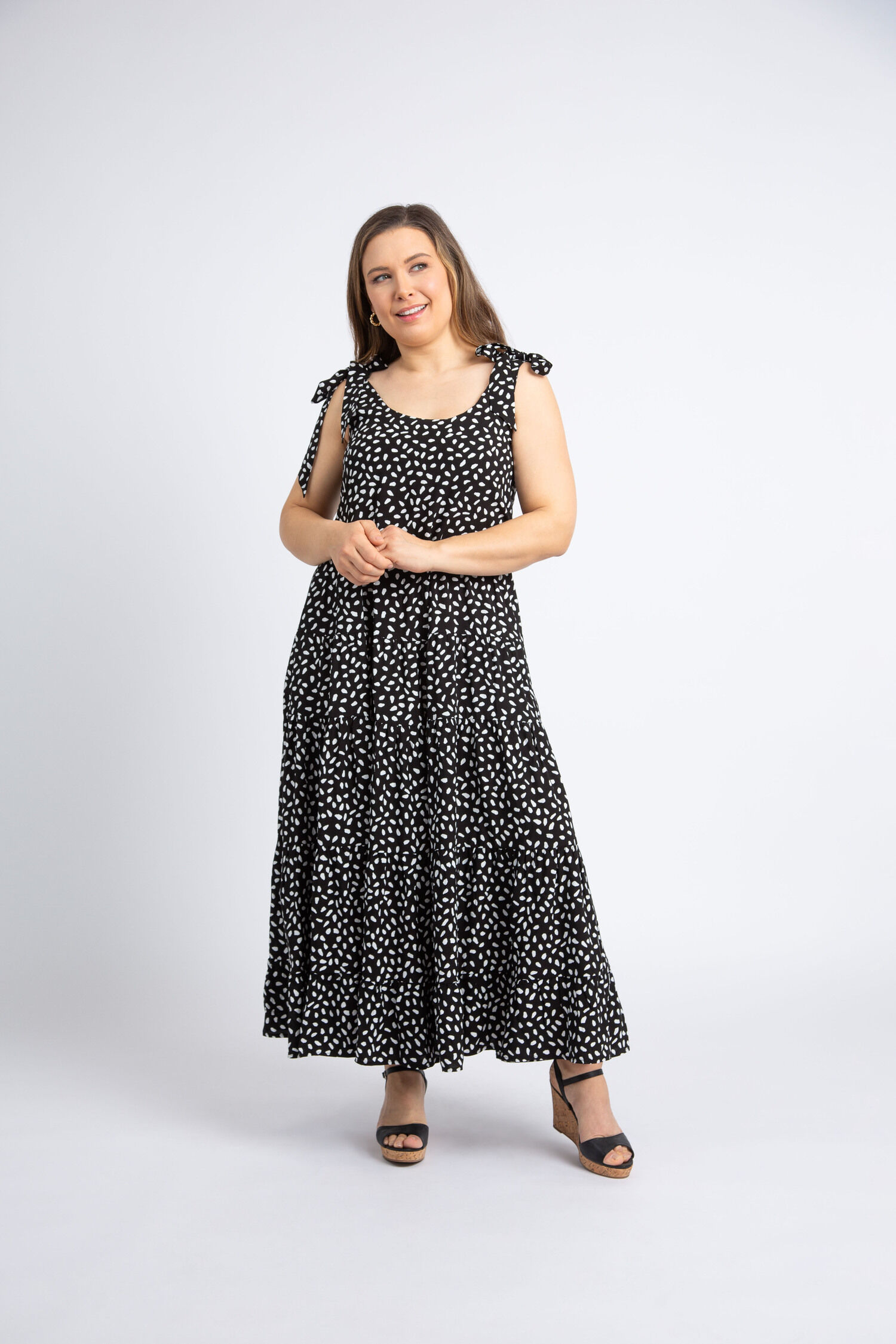 Ditsy Dot Maxi Dress Image 2