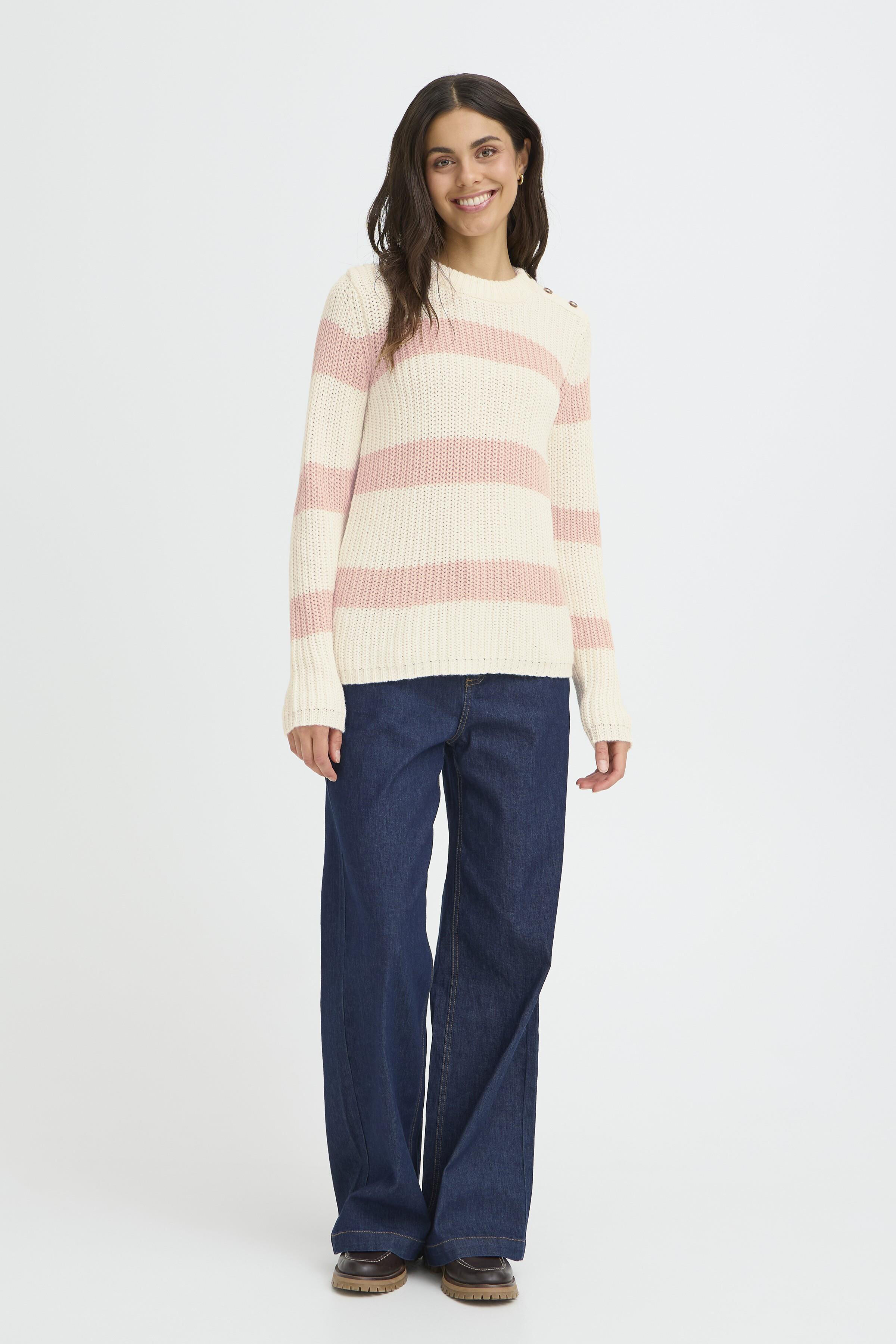 Knit Sweater With Button Shoulder Accents Image 5