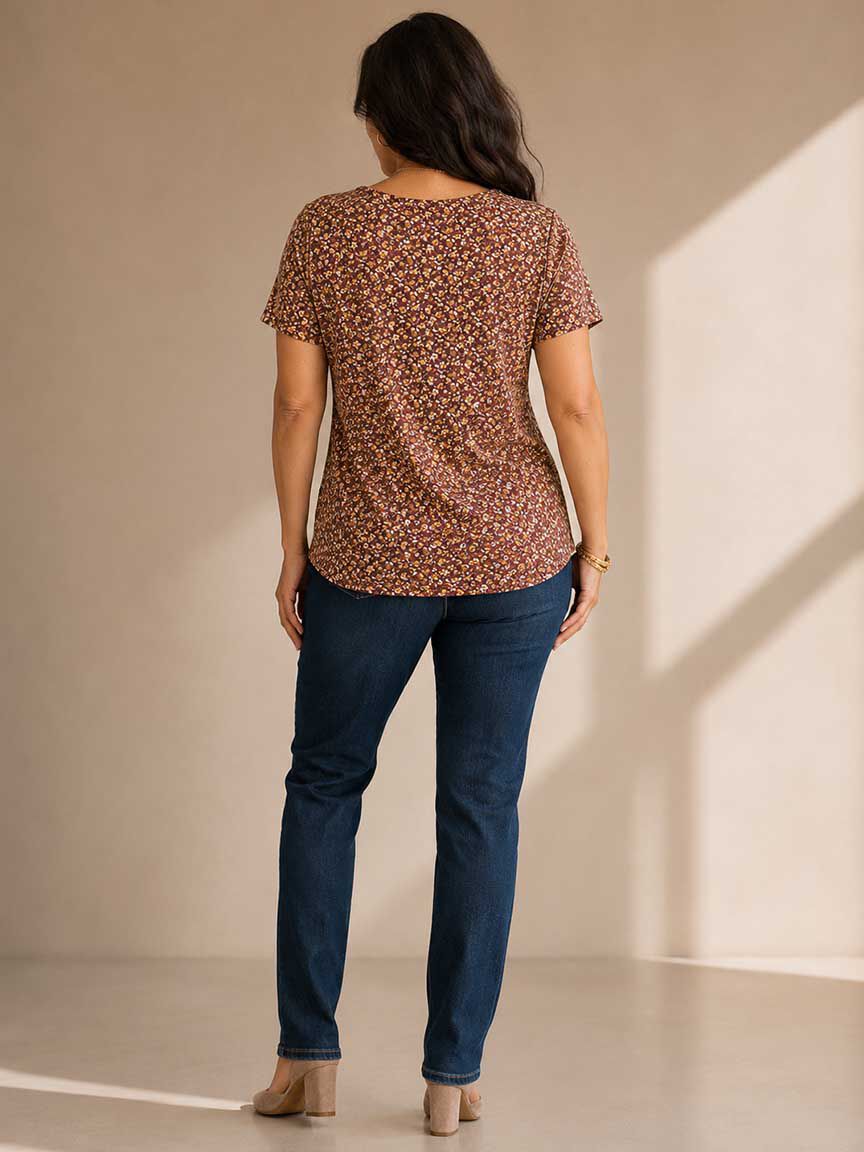 Soft V-Neck Floral Top