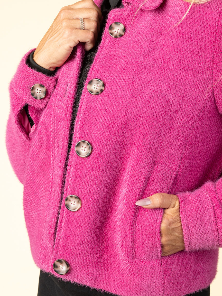Soft Boucle Button Up Jacket Image 3