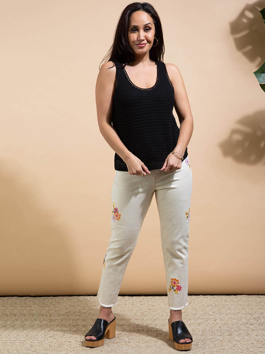 Crochet Tank w/ Scoop Neck Image 1