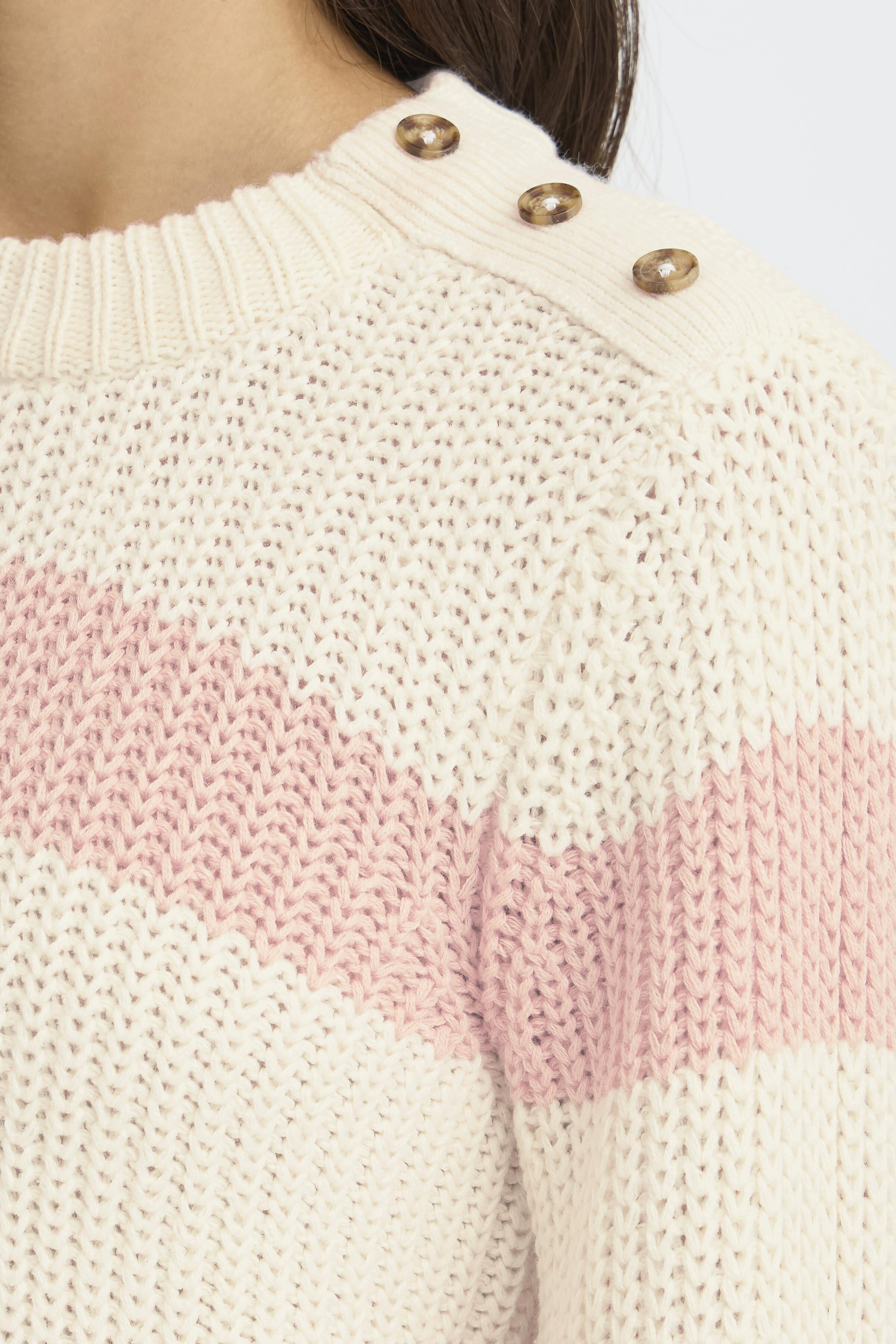 Knit Sweater With Button Shoulder Accents Image 4