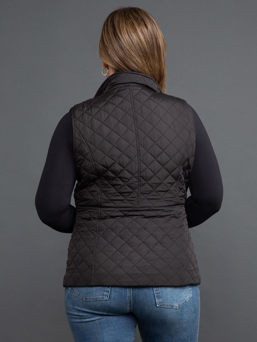Quilted Zip-Up Vest Image 5