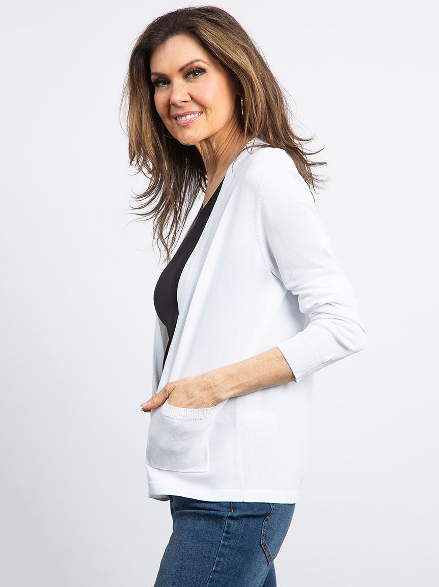 Hip Length Cardigan w/ Pockets