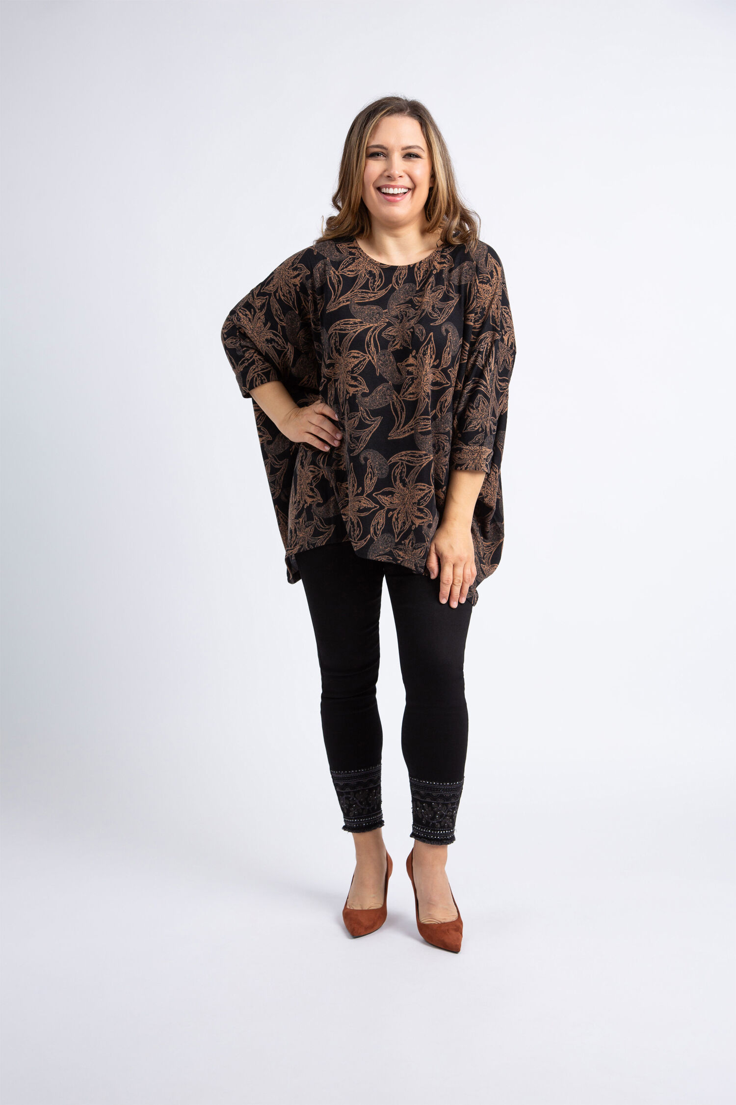 Dolman Sleeve Floral Top  Image 1