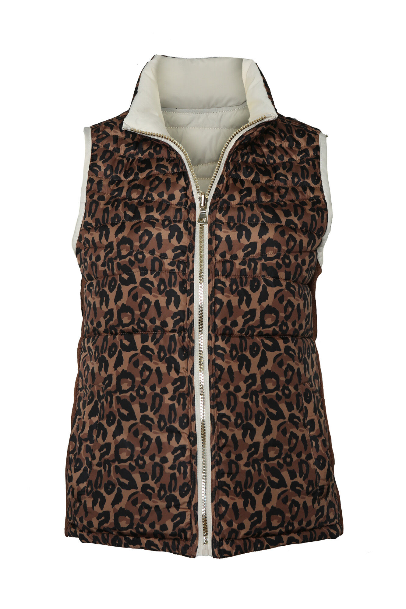 Reversible Animal Print Puffer Vest Image 3