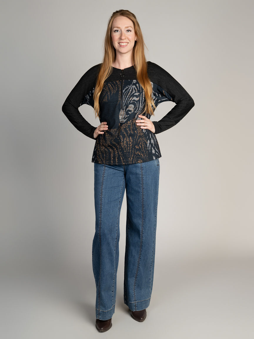 Tribal Wide Leg  Jean 