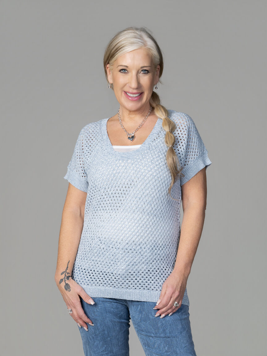 2 Piece Short Sleeve Crochet Top