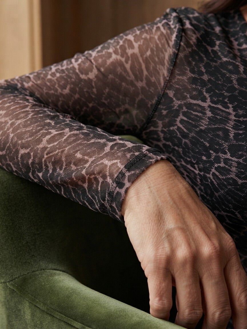 Mesh Long Sleeve Top