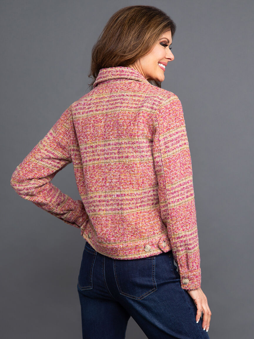 Cropped Double Pocket Shacket Image 4