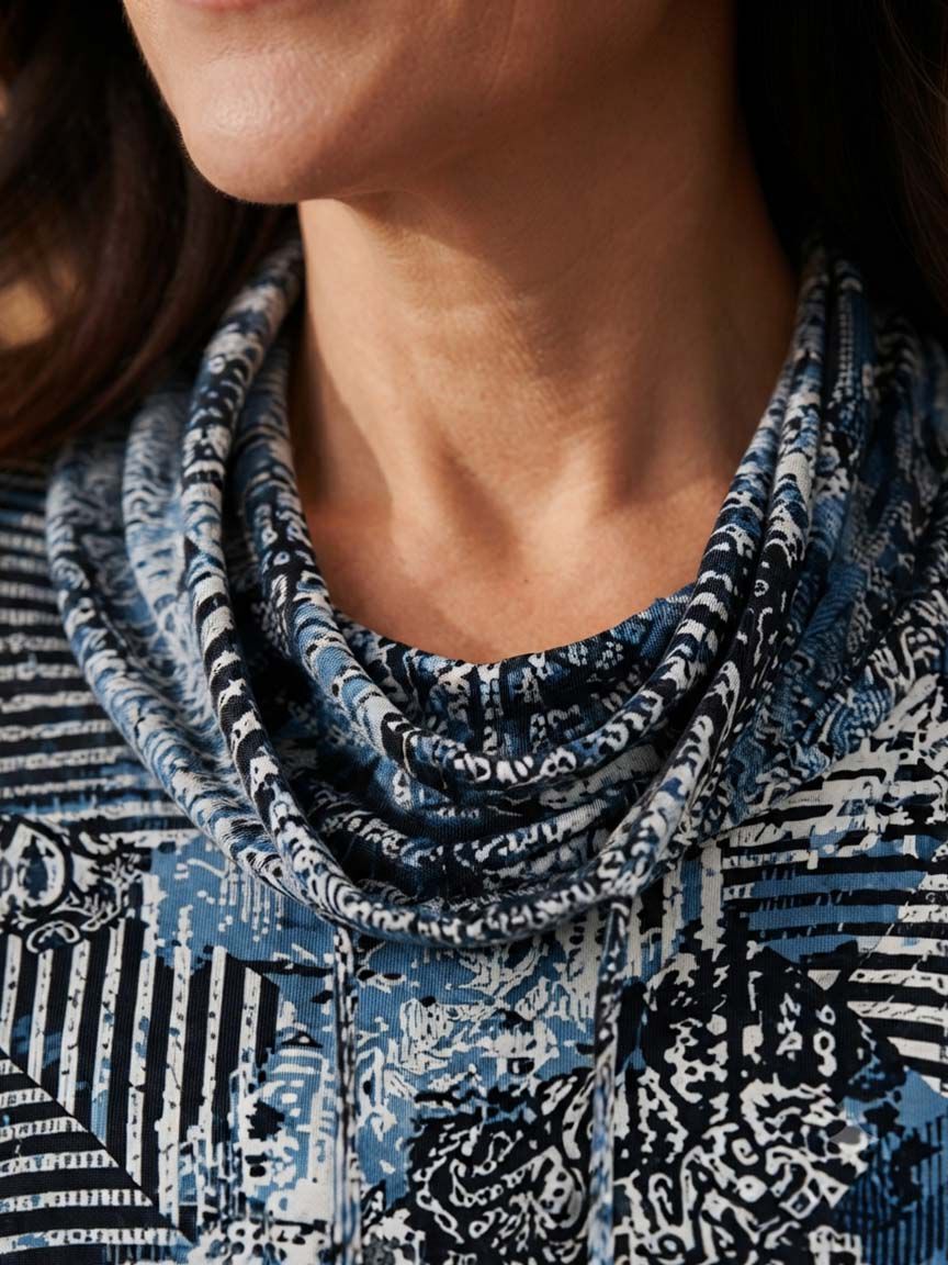 Long Sleeve Cowl Neck Top Image 3