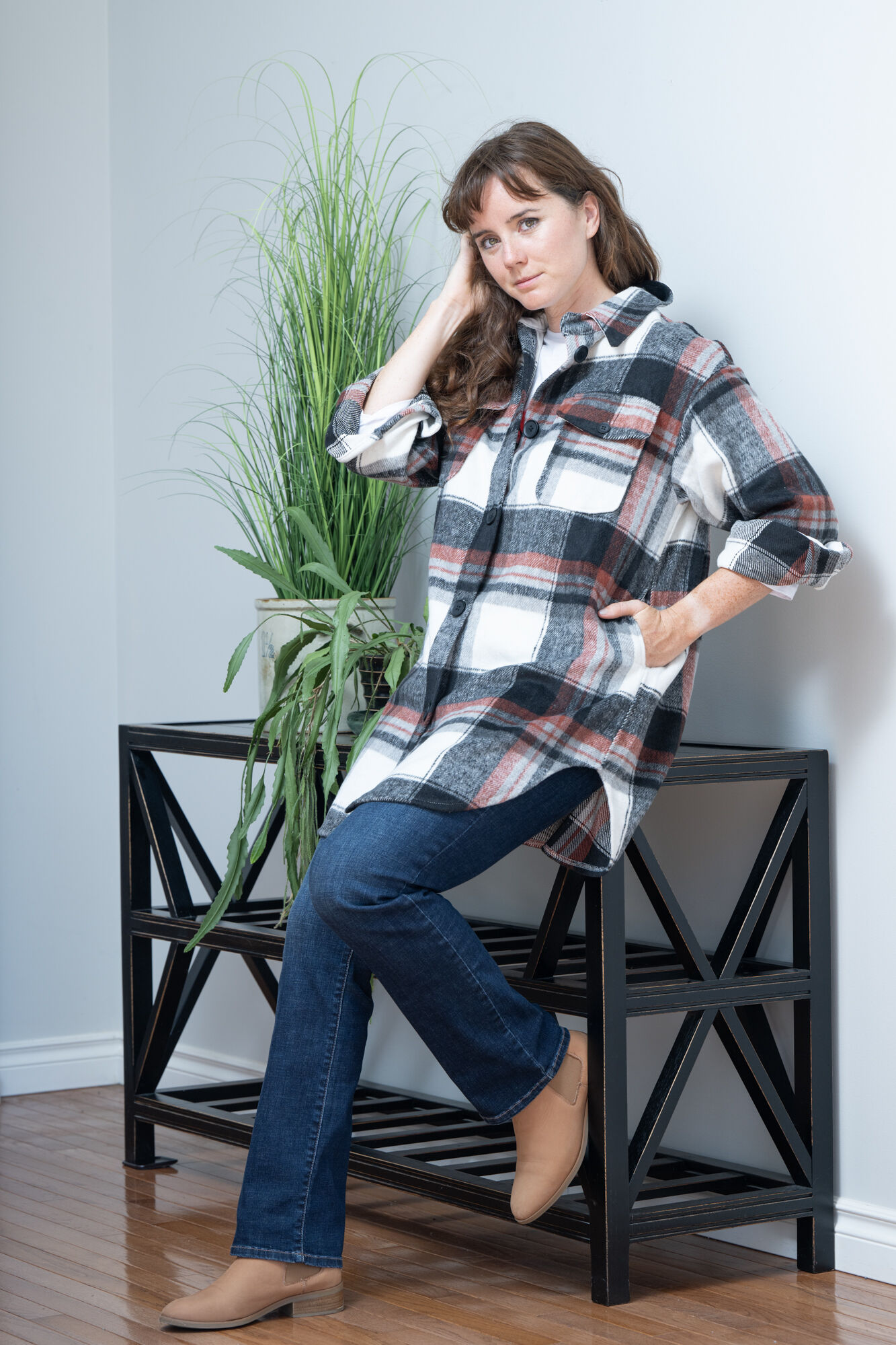 Spectacular Plaid Pocket Shacket  Image 1