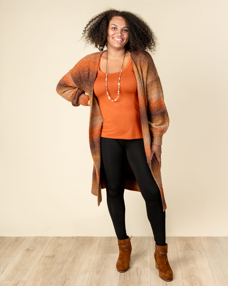 Soft French Terry Scoop Neck Long Sleeve Top