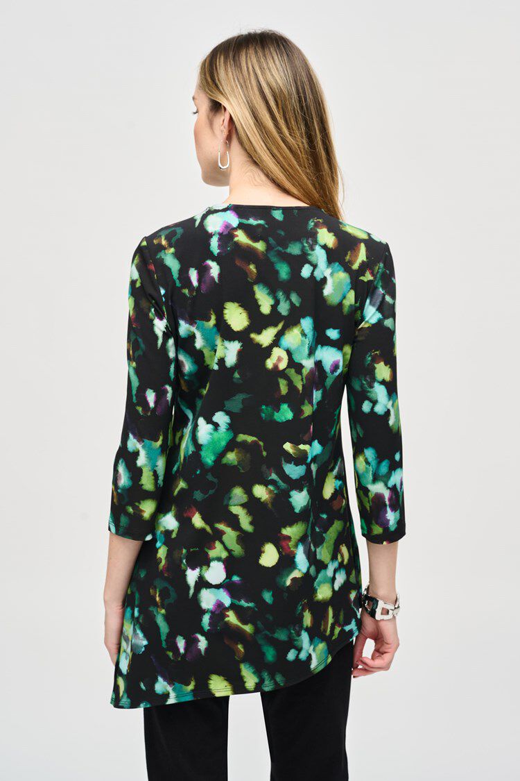Silky Knit Abstract Print Tunic Image 3