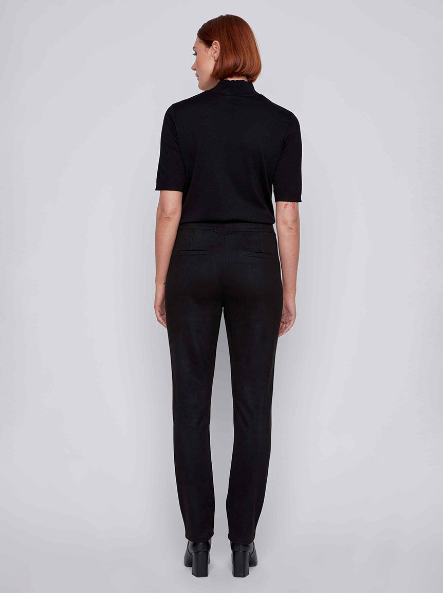 Pull On Faux Suede Leggings Image 3