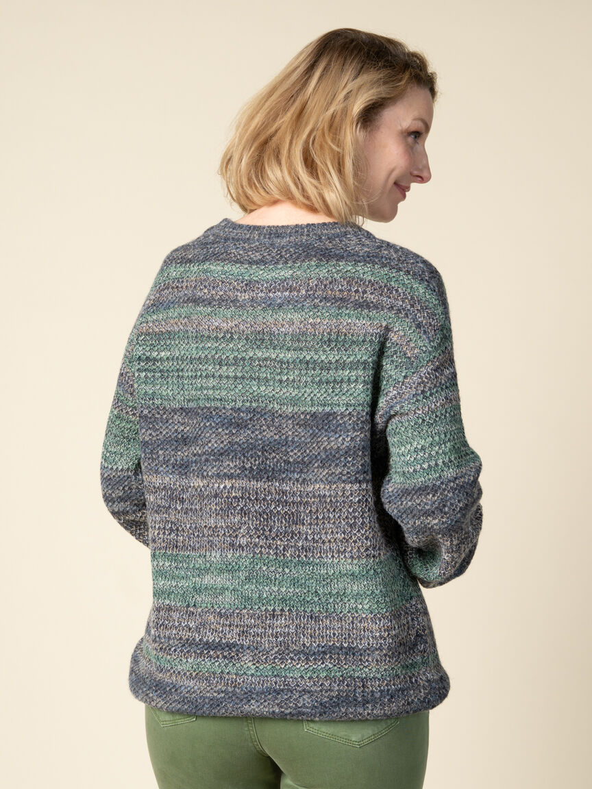 Long Sleeve Drop Shoulder Knit Sweater Image 4